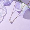 Round Natural Cultured Freshwater Pearl Pendant Necklaces X-NJEW-JN04966-2