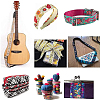 2 Rolls 2 Colors Ethnic Style Polyester Silk Grosgrain Ribbon OCOR-GF0003-68-7