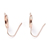304 Stainless Steel Earring Settings LS-STAS-O141-01RG-1