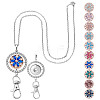 10Pcs 10 Colors Alloy Rhinestone Snap Buttons FIND-NB0006-38-1