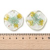 Inner Dried Flower Transparent Resin Pendants RESI-A043-04C-3