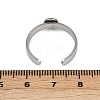 304 Stainless Steel Cuff Ring Components STAS-D372-04P-01-3