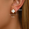 Exquisite Stainless Steel Rhinestone Hoop Earrings AK6534-3-2