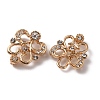 Zinc Alloy Crystal Rhinestone Snap Lock Clasps FIND-WH0008-20G-3