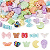 50Pcs 10 Styles UV Plating Opaque Acrylic Beads Sets OACR-TA0003-94-1