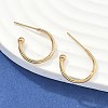 304 Stainless Steel C-shaped Hoop Circle Ball Stud Earrings X-STAS-K204-04G-1