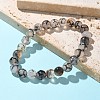 Natural Dragon Veins Agate Beaded Stretch Bracelets BJEW-Q692-02C-4