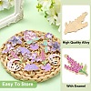 22Pcs 11 Styles Light Gold Plated Alloy Enamel Pendants ENAM-YW0008-41-2