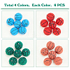 AHADERMAKER 24Pcs 4 Colors Opaque Resin Pendants RESI-GA0001-13-4