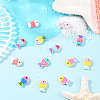 16Pcs 8 Colors Painted Glass Beads LAMP-PA0001-38-4