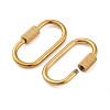 Ion Plating(IP) 304 Stainless Steel Screw Carabiner Lock Charms STAS-K192-01G-2