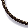 Polyester Cord Braided Bracelet Makings MAK-Z003-01G-30-2