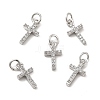 Brass Micro Pave Cubic Zirconia Charms KK-E068-VB259-2