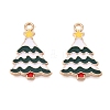 Christmas Theme Alloy Enamel Pendants X-ENAM-T020-10I-2