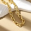 Brass Ring Link Chain Bracelets for Women Men X-BJEW-K273-09G-2