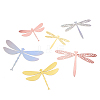 12Sets 6 Style PVC 3D Imitation Hollow Out Dragonfly Wall Stickers DIY-CF0001-04-2