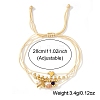 Bohemian Style Brass & Imitation Pearl Beads Braided Bead Bracelets AF5105-1-3