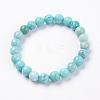 Natural Amazonite Beads Stretch Bracelets BJEW-JB03362-1