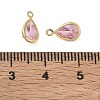 Brass Pave Cubic Zirconia Charms CU-CBABEB3-04G-02-3