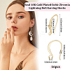 16Pcs Brass Cubic Zirconia Earring Hooks KK-BBC0027-64G-2