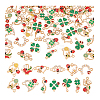 52Pcs 13 Styles Alloy Enamel Connector Charms FIND-PH0021-34-7