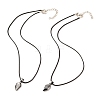 Rack Plating Alloy Heart Pendant Necklaces Sets NJEW-B081-09-2