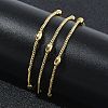 Brass Oval Twisted Chain Necklaces for Women KK-CBA2293-14G-2