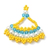 Glass Seed Beaded Pendants PALLOY-MZ01415-02-1