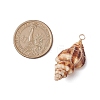 Natural Spiral Shell Pendants PALLOY-JF02950-2