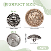 24Pcs Alloy Shank Buttons BUTT-FG0001-44-2