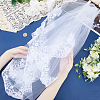 Polyester Long Mesh Tulle Bridal Veils with Combs OHAR-WH0029-09A-3