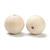 Natural Unfinished Wood Beads WOOD-XCP0001-19I-3