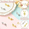 6Pcs 2 Colors Brass Micro Pave Clear Cubic Zirconia Interlocking Clasps KK-CJ0005-91-3