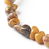 Natural Moss Agate Chip Beads Bracelet for Girl Women BJEW-JB06748-07-4