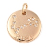 Brass with Clear Cubic Zirconia Pendants LS-KK-N256-24L-G-1