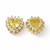 Rack Plating Brass Micro Pave Cubic Zirconia Beads KK-C007-12G-04-2