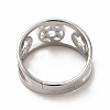 Non-Tarnish 304 Stainless Steel Star of David Adjustable Ring for Women RJEW-B027-11P-3