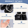 CRASPIRE 2 Sets Plastic Imitation Pearl Shoe Chains with Hook FIND-CP0001-91A-6