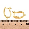 Brass Hoop Earring Findings KK-K340-36G-3
