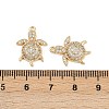 Brass Micro Pave Clear Cubic Zirconia Pendants KK-G535-02C-G-3
