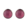 Natural Gemstone Dome/Half Round Stud Earrings for Women EJEW-JE04800-6
