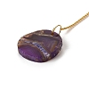Natural Amethyst Chips & Agate Slice Suncatcher AJEW-C048-01F-3