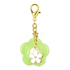 Acrylic Flower Pendants Decorations HJEW-JM01314-06-1