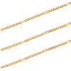 Soldered Brass Coated Iron Curb Chains CH-CJ0001-01A-G-4