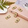 5Pcs Brass Micro Pave Cubic Zirconia Pendants ZIRC-SZ0004-47-3