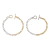 2Pcs 304 Stainless Steel Two Tone Figaro Chain Bracelets BJEW-JB13017-2