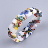 Handmade Millefiori Lampwork Stretch Bracelets BJEW-S039-06-3