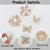 4Pcs 4 Styles Alloy Rhinestone Brooches for Clothes JEWB-CN0001-05-5