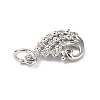 Brass Micro Pave Cubic Zirconia Charms ZIRC-F131-20P-3