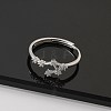 Constellations Rhodium Plated 925 Sterling Silver Micro Pave Clear Cubic Zirconia Adjustable Rings for Women RJEW-P130-01P-J-2